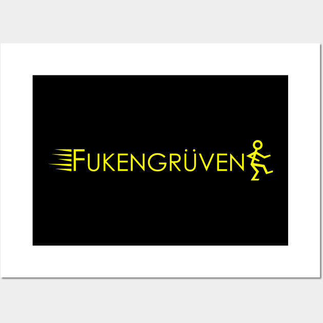 Fukengruven Parody in Yellow Wall Art by This is ECP